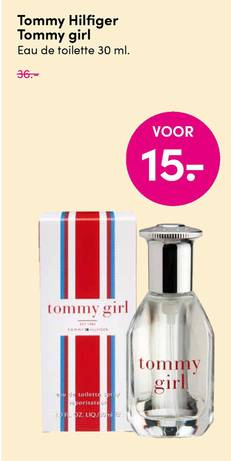 Tommy Hilfiger   eau de toilette folder aanbieding bij  DA - details