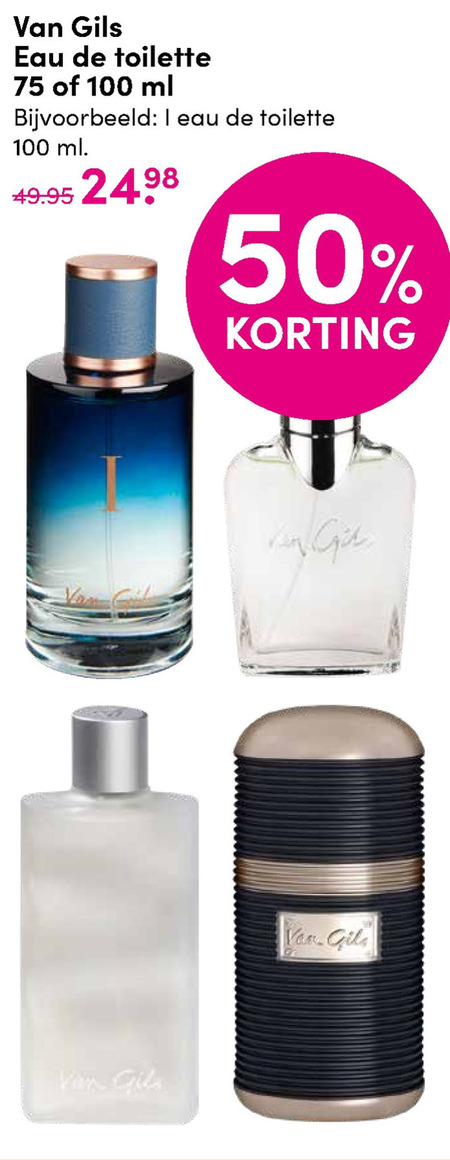 Van Gils   eau de toilette folder aanbieding bij  DA - details