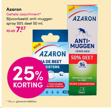 Azaron   insectenbeet folder aanbieding bij  DA - details