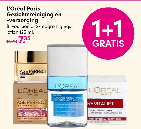 L Oreal   reinigingslotion, gezichtsreiniging folder aanbieding bij  D.I.O. Drogist - details