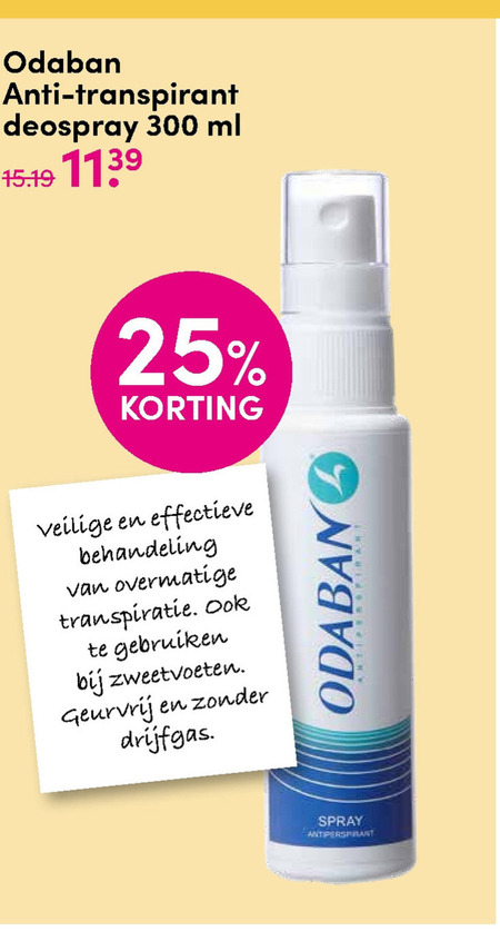 Odaban   deodorant folder aanbieding bij  D.I.O. Drogist - details