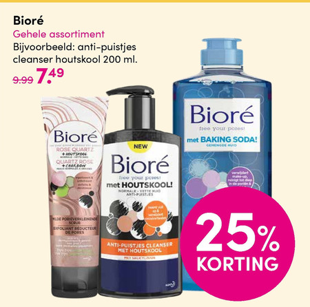 Biore   gezichtsreiniging, gezichtsmasker folder aanbieding bij  D.I.O. Drogist - details