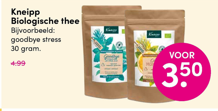 Kneipp   thee folder aanbieding bij  D.I.O. Drogist - details