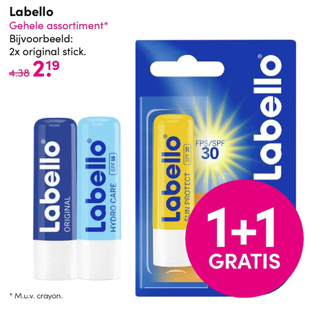 Labello   lippenbalsem folder aanbieding bij  D.I.O. Drogist - details