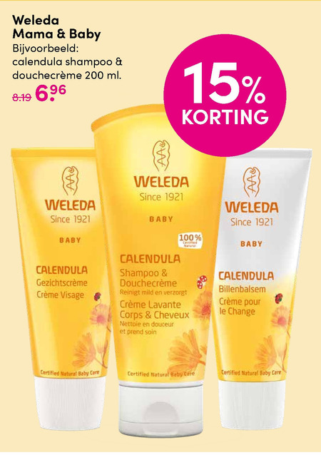 Weleda   babyshampoo folder aanbieding bij  D.I.O. Drogist - details