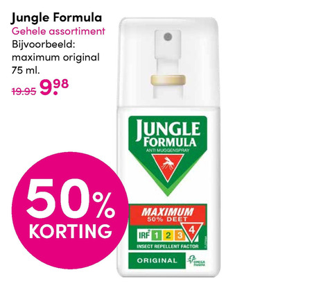 Jungle Formula   insectenbeet folder aanbieding bij  D.I.O. Drogist - details