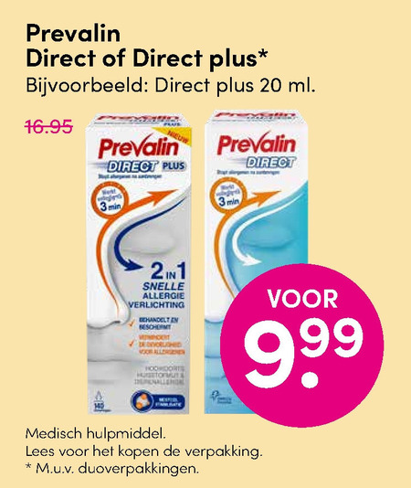 Prevalin   huisapotheek folder aanbieding bij  D.I.O. Drogist - details