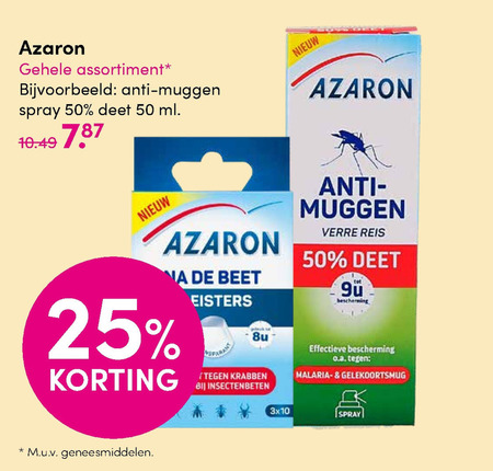 Azaron   insectenbeet folder aanbieding bij  D.I.O. Drogist - details