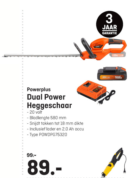 powerplus   heggenschaar folder aanbieding bij  Multimate - details