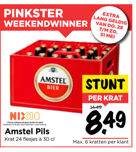 Amstel   krat bier folder aanbieding bij  Vomar - details