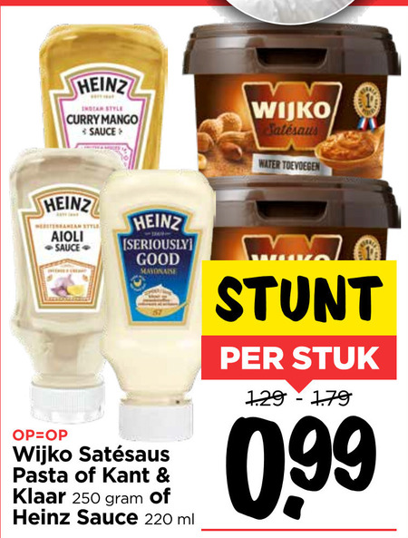 Heinz   satesaus, snacksaus folder aanbieding bij  Vomar - details