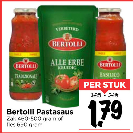 Bertolli   pastasaus folder aanbieding bij  Vomar - details