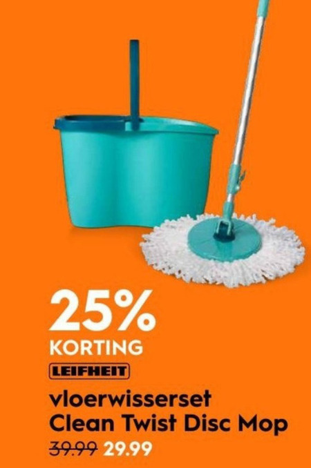 Leifheit   mop folder aanbieding bij  Blokker - details