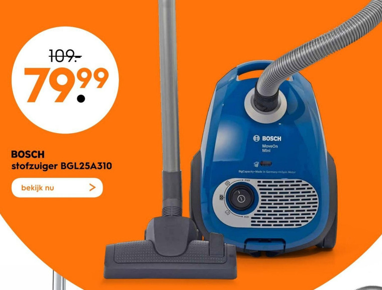 Bosch   stofzuiger folder aanbieding bij  Blokker - details