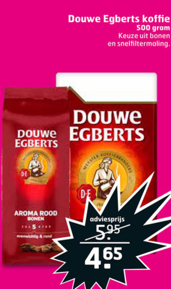 Douwe Egberts   koffiebonen, koffie folder aanbieding bij  Trekpleister - details