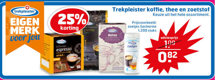 Trekpleister Huismerk   koffiebonen, zoetjes folder aanbieding bij  Trekpleister - details