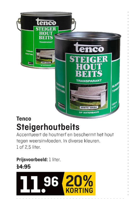 Tenco   beits folder aanbieding bij  Hubo - details