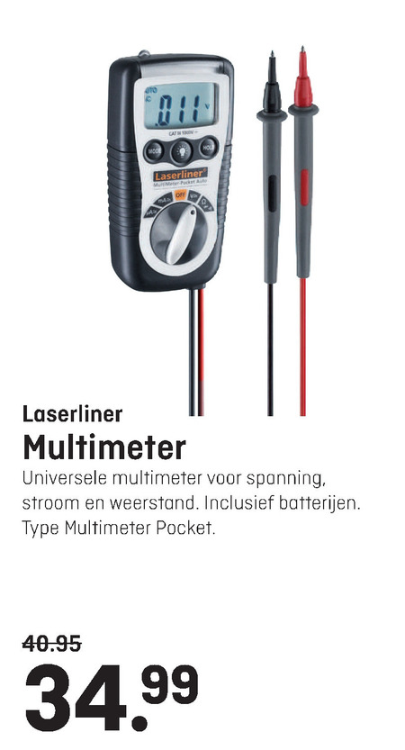 Laserliner   multimeter folder aanbieding bij  Hubo - details