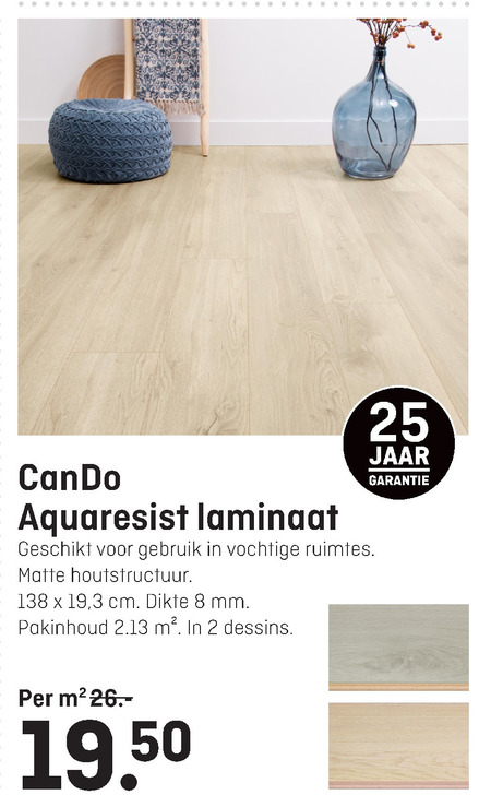 Cando   laminaat folder aanbieding bij  Hubo - details