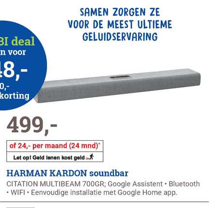 Harman Kardon   soundbar folder aanbieding bij  BCC - details