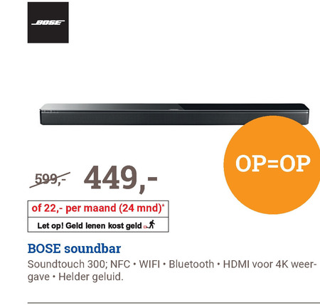 Bose   soundbar folder aanbieding bij  BCC - details