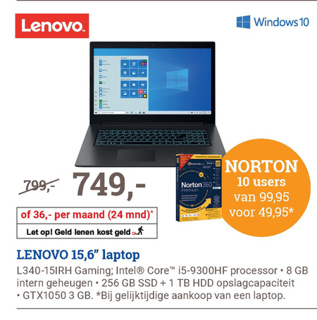 Lenovo   notebook folder aanbieding bij  BCC - details