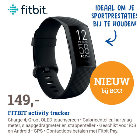 Fitbit   activiteitenmeter folder aanbieding bij  BCC - details