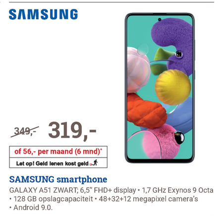 Samsung   simlock vrije mobieltje folder aanbieding bij  BCC - details