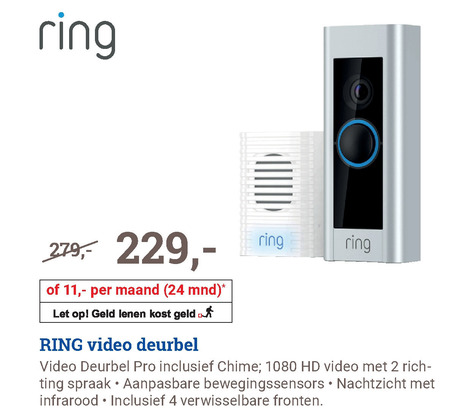 Ring   deurbel, video intercom folder aanbieding bij  BCC - details