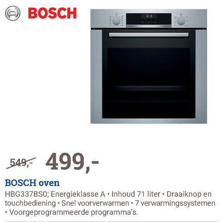 Bosch   inbouwoven folder aanbieding bij  BCC - details