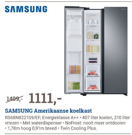 Samsung   amerikaanse koelkast folder aanbieding bij  BCC - details