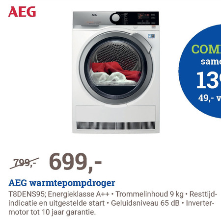 AEG   warmtepompdroger folder aanbieding bij  BCC - details