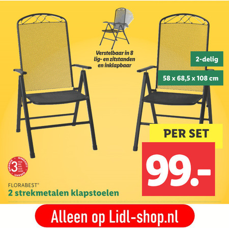 Florabest   tuin standenstoel folder aanbieding bij  Lidl - details