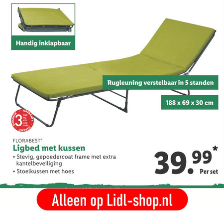 chef account Nautisch Florabest ligbed folder aanbieding bij Lidl - details