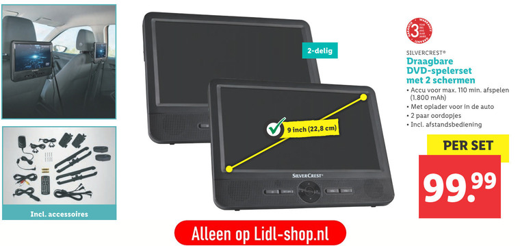 SilverCrest   portable dvd speler folder aanbieding bij  Lidl - details