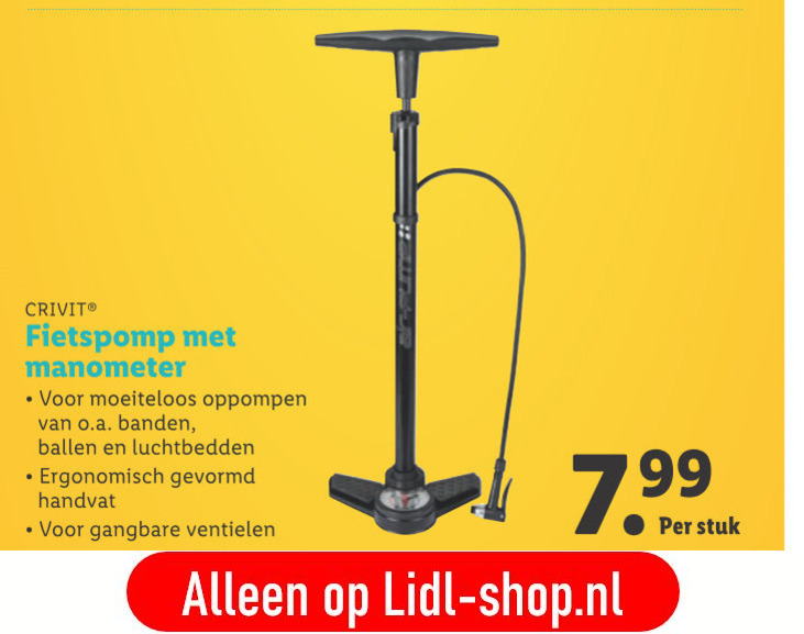 De gasten toelage Fjord Crivit fietspomp folder aanbieding bij Lidl - details