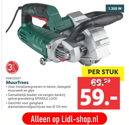 Parkside   muurfrees folder aanbieding bij  Lidl - details