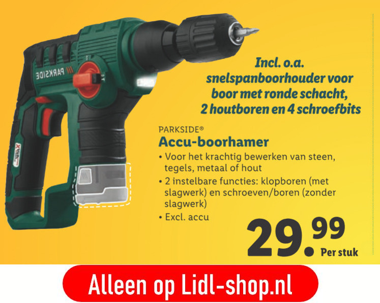 Parkside   boorhamer folder aanbieding bij  Lidl - details