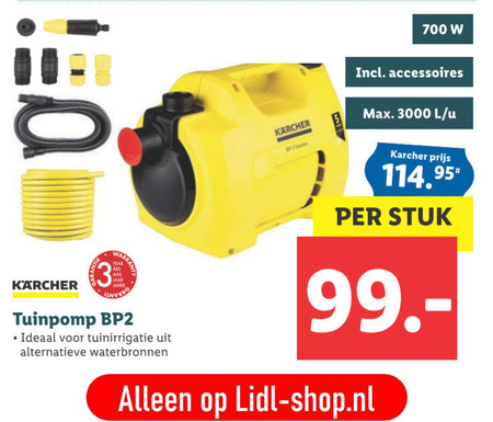 Karcher tuinpomp folder aanbieding bij Lidl details wegwerpbarbecue folder aanbieding bij Lidl details