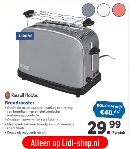 Russell Hobbs   broodrooster folder aanbieding bij  Lidl - details