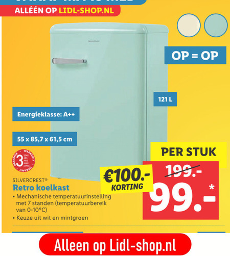 SilverCrest   koelkast folder aanbieding bij  Lidl - details