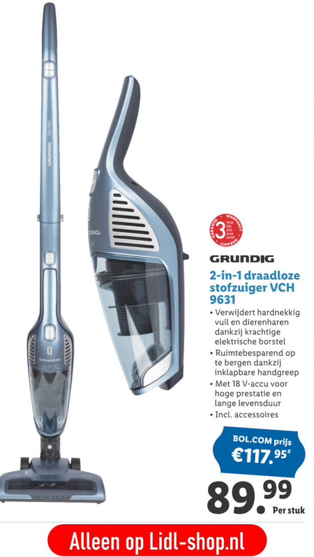 mode Verlichten Monarch steelstofzuiger folder aanbieding bij Lidl - details