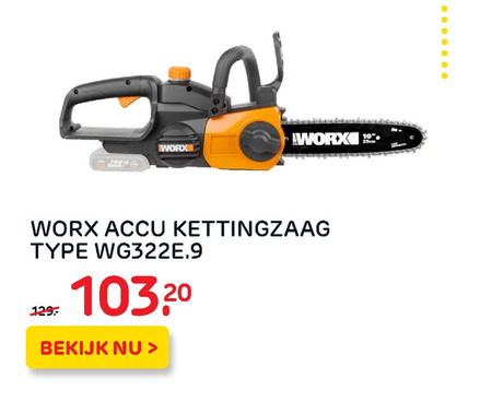 Worx   kettingzaag folder aanbieding bij  Praxis - details