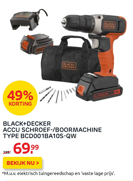 Black and Decker   accuboormachine folder aanbieding bij  Praxis - details