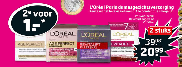 L Oreal   gezichtsverzorging, dagcreme folder aanbieding bij  Trekpleister - details