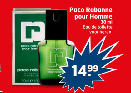 Paco Rabanne   eau de toilette folder aanbieding bij  Trekpleister - details