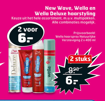 New Wave   haargel, hairspray folder aanbieding bij  Trekpleister - details