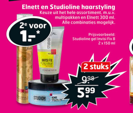 Elnett   hairspray, haargel folder aanbieding bij  Trekpleister - details