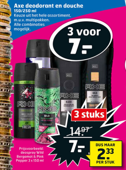 Axe   douchegel, deodorant folder aanbieding bij  Trekpleister - details