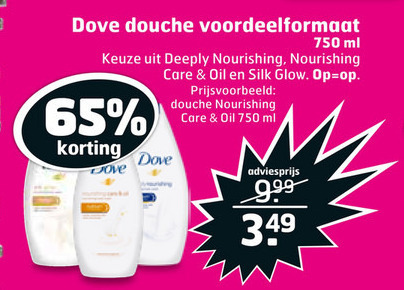 Dove   douchegel folder aanbieding bij  Trekpleister - details